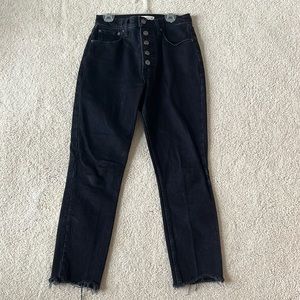 Abercrombie high rise black skinny jeans